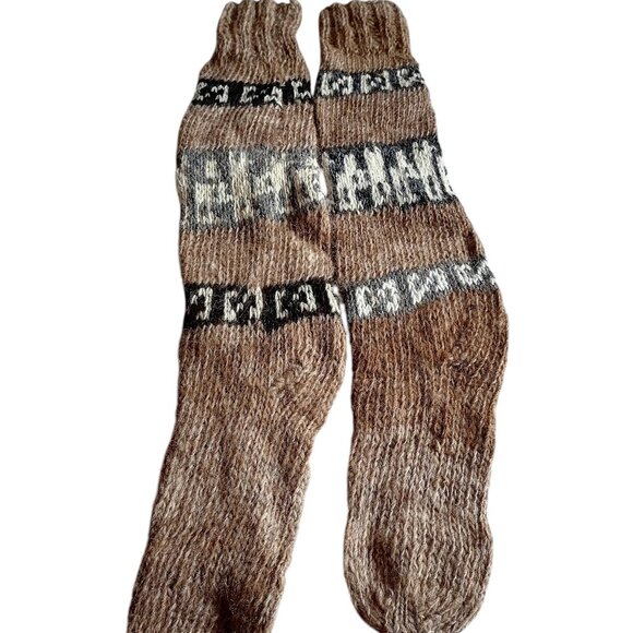 Warm winter tights made of wool fabric - Picture 3 of 8